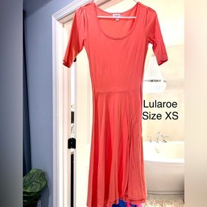 Lularoe salmon colored dress